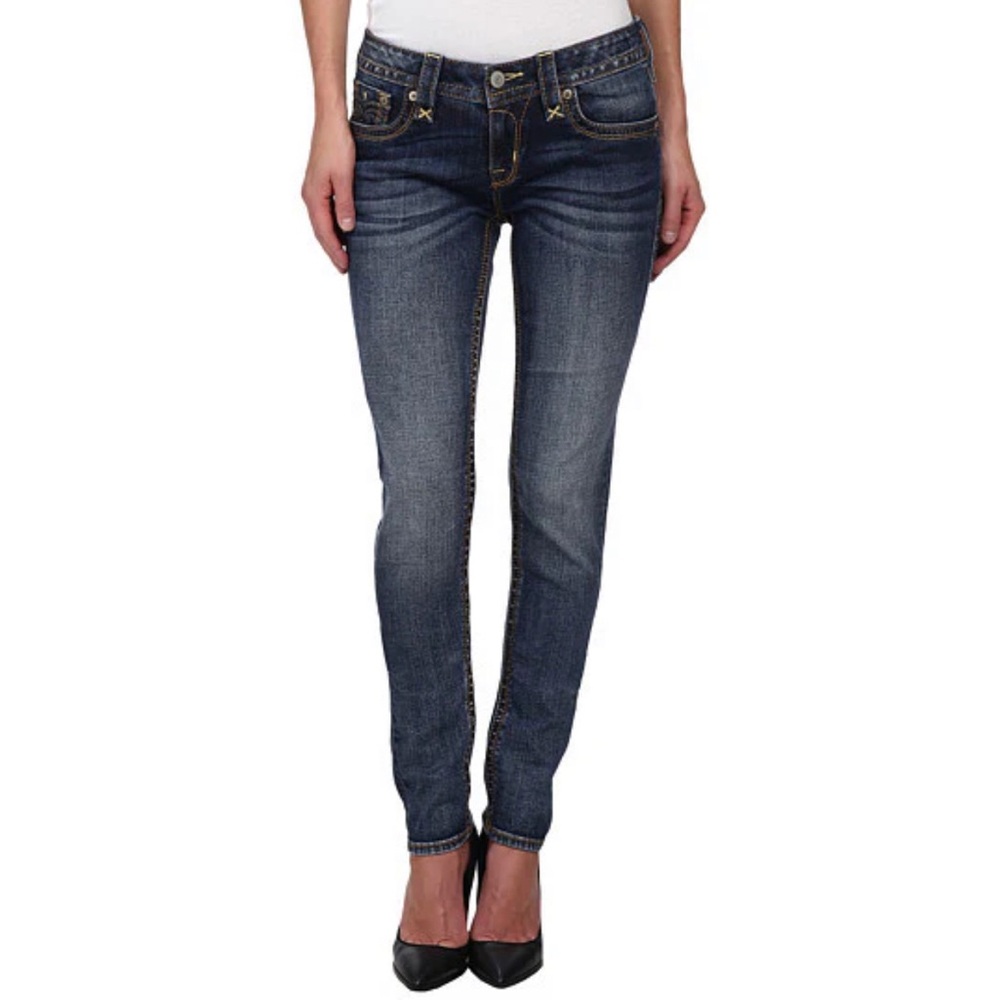Rock Revival Jessica Skinny Jeans with Vintage Wash